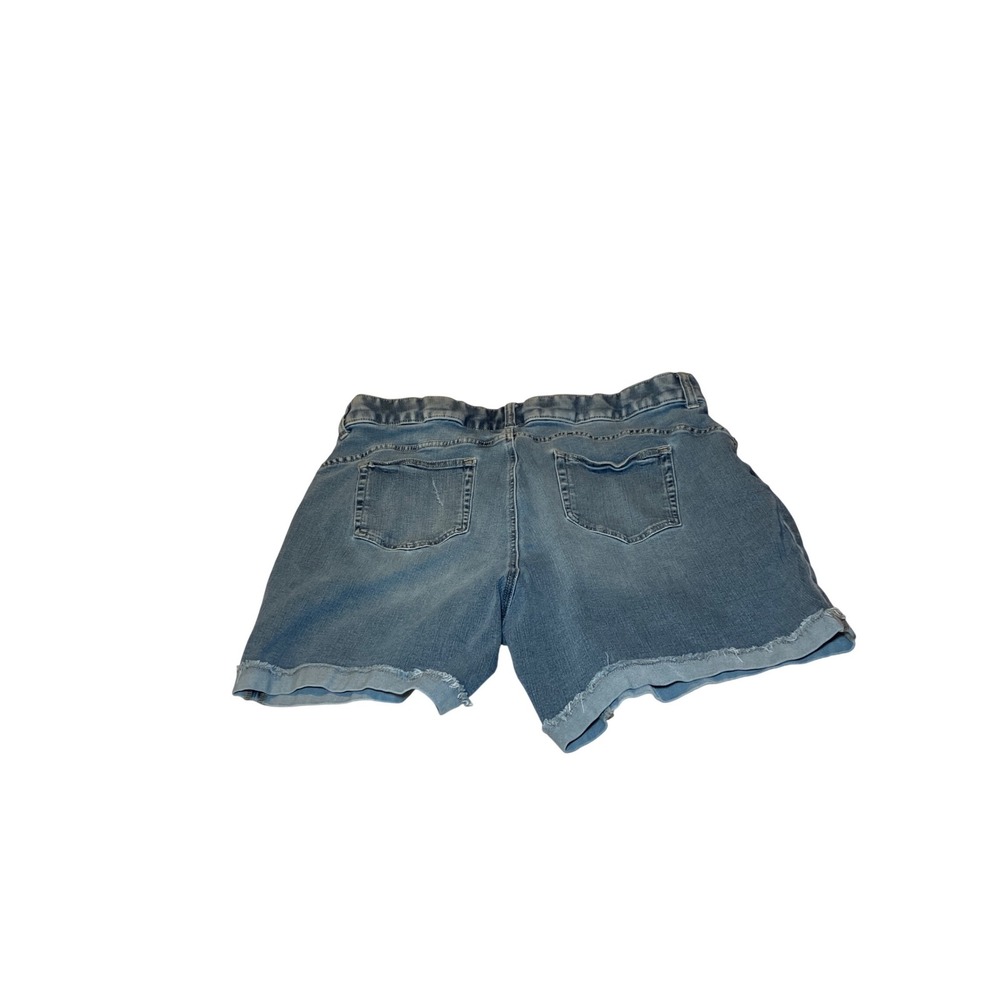 Terra & Sky Denim Shorts Women's 20W Blue  Raw Hem Stretch Plus Size - Picture 4 of 8
